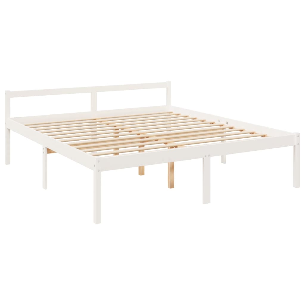 Bed Frame | White | Solid pine wood, Plywood | Super King | Bed Frame