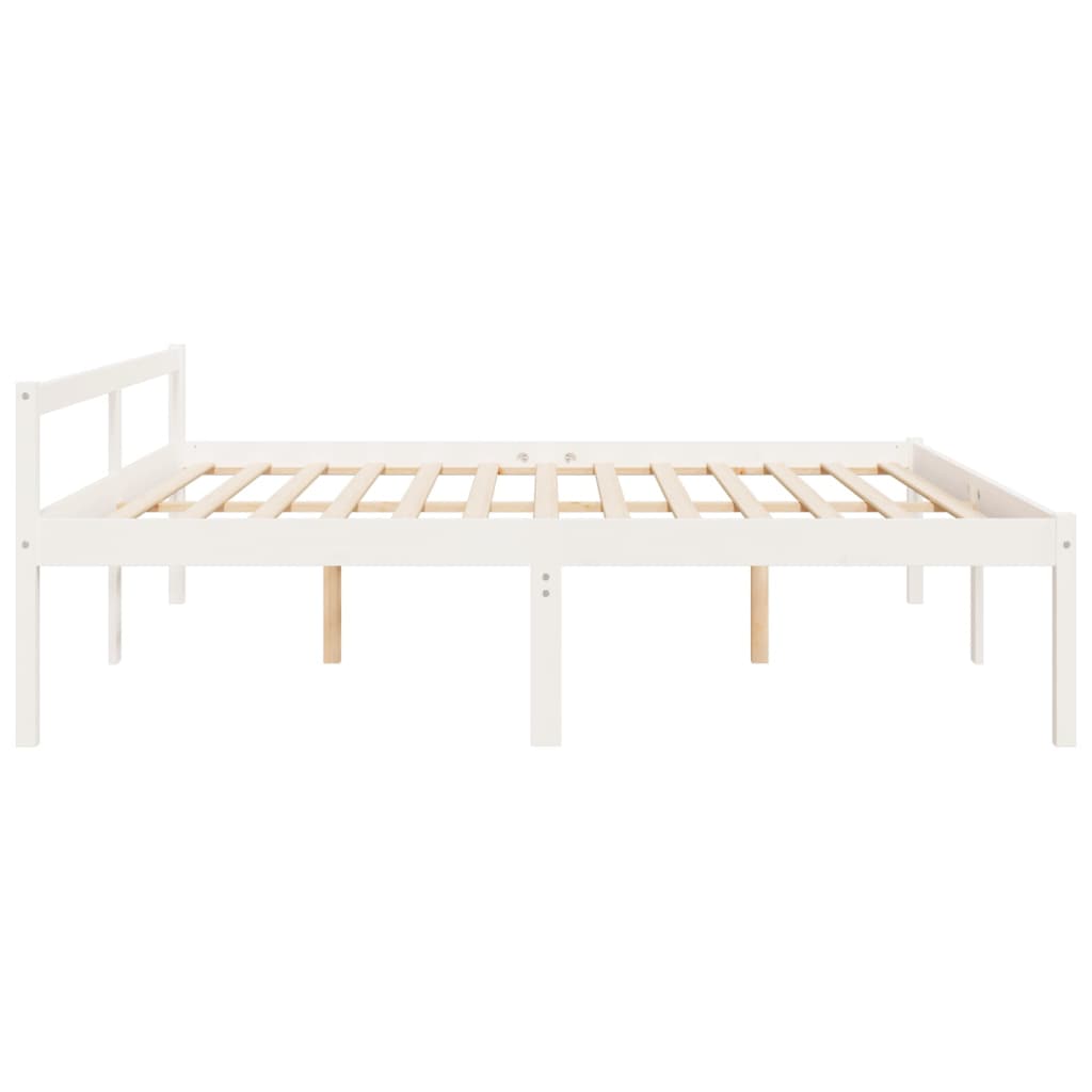 Bed Frame | White | Solid pine wood, Plywood | Super King | Bed Frame