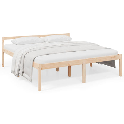 Senior Bed without Mattress 200x200cm Solid Wood Pine