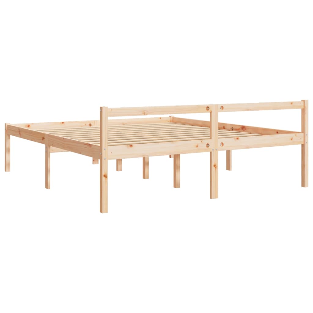 Senior Bed without Mattress 200x200cm Solid Wood Pine