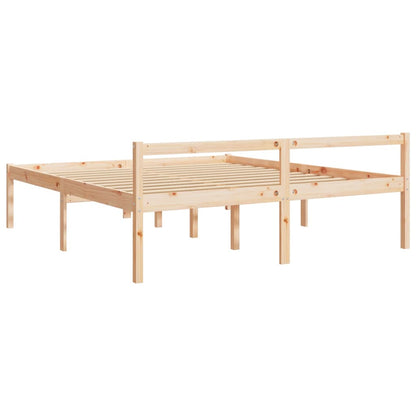 Senior Bed without Mattress 200x200cm Solid Wood Pine
