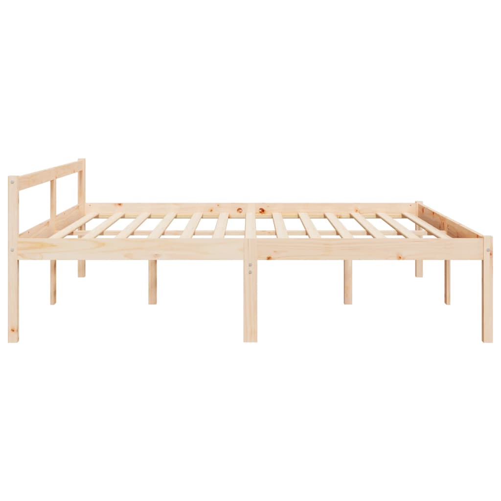 Senior Bed without Mattress 200x200cm Solid Wood Pine