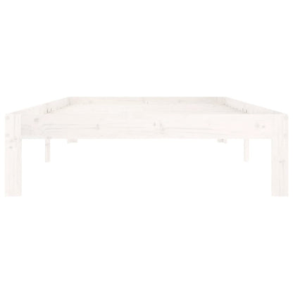 Bed Frame | White | Solid pine wood | Single | Durable | Bed Frame