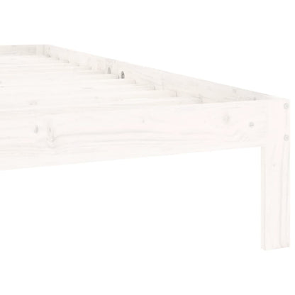 Bed Frame | White | Solid pine wood | Single | Durable | Bed Frame