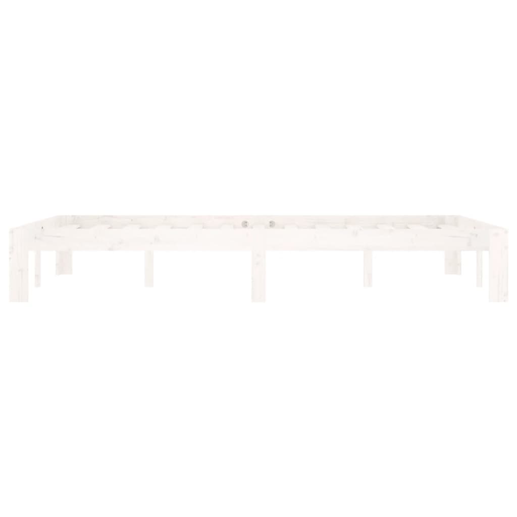 Bed Frame | White | Solid pine wood | 120x200 cm | Durable | Bed Frame