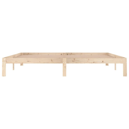 Bed Frame | Natural wood | Solid Pine Wood | Double |  Simplistic