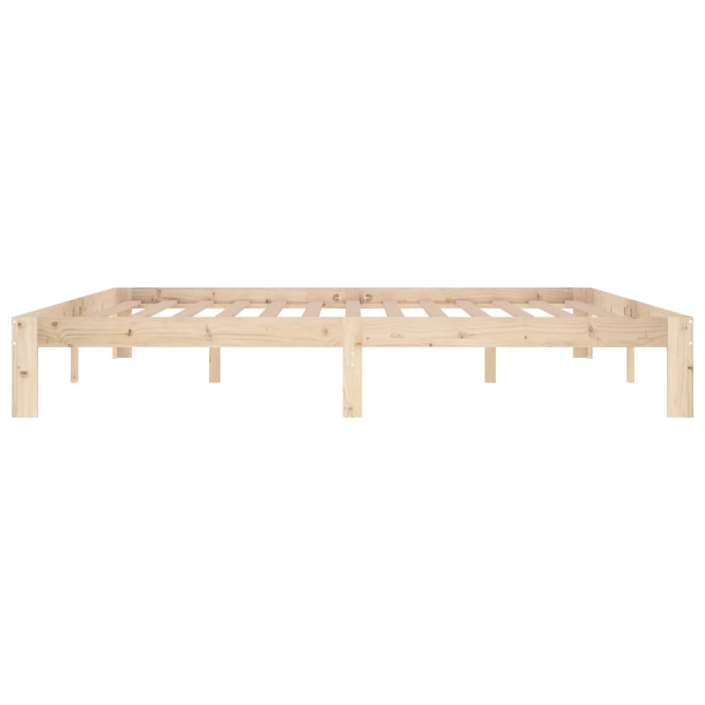 Bed Frame | Natural wood | Solid Pine Wood | Double |  Simplistic
