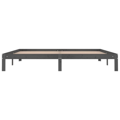 Bed Frame | Grey | Solid pine wood, Plywood slats | Double | Durable