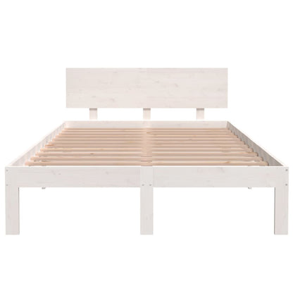 Bed Frame | White | Solid pine wood, plywood slats | 120x200 cm | Tough