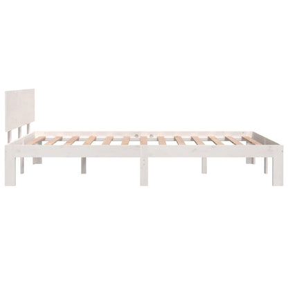 Bed Frame | White | Solid pine wood, plywood slats | 120x200 cm | Tough