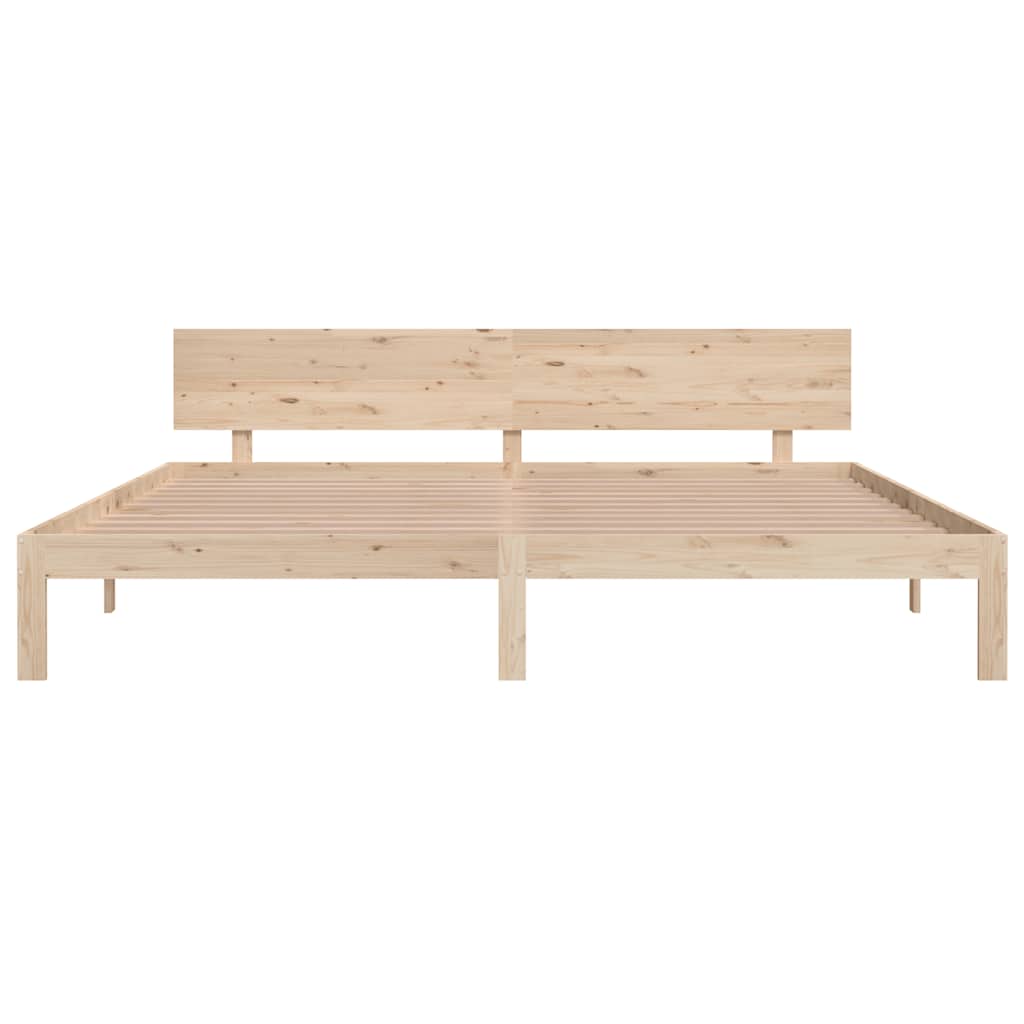 Bed Frame without Mattress Solid Wood Pine 200x200cm