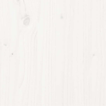 Bed Frame without Mattress White Solid Wood Pine 200x200cm