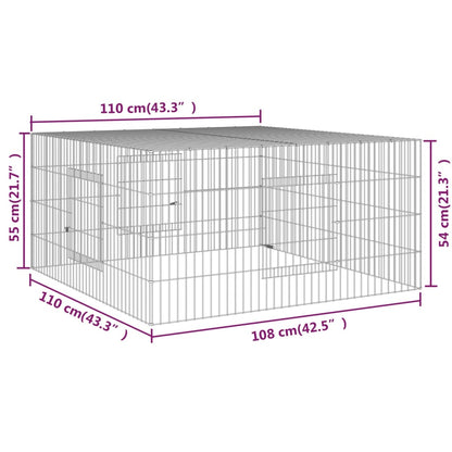 Rabbit Cage 110x110x55 cm Galvanised Iron