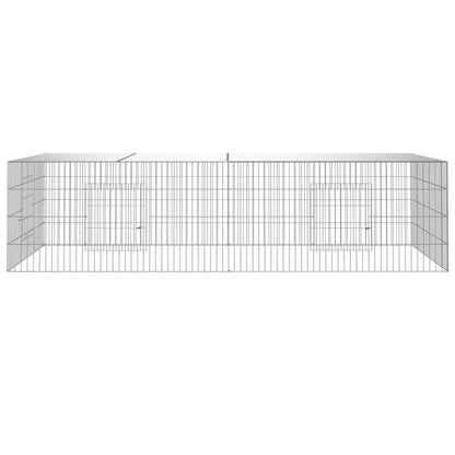 2-Panel Rabbit Cage 220x110x55 cm Galvanised Iron