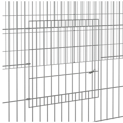 5-Panel Rabbit Cage 541x109x54 cm Galvanised Iron
