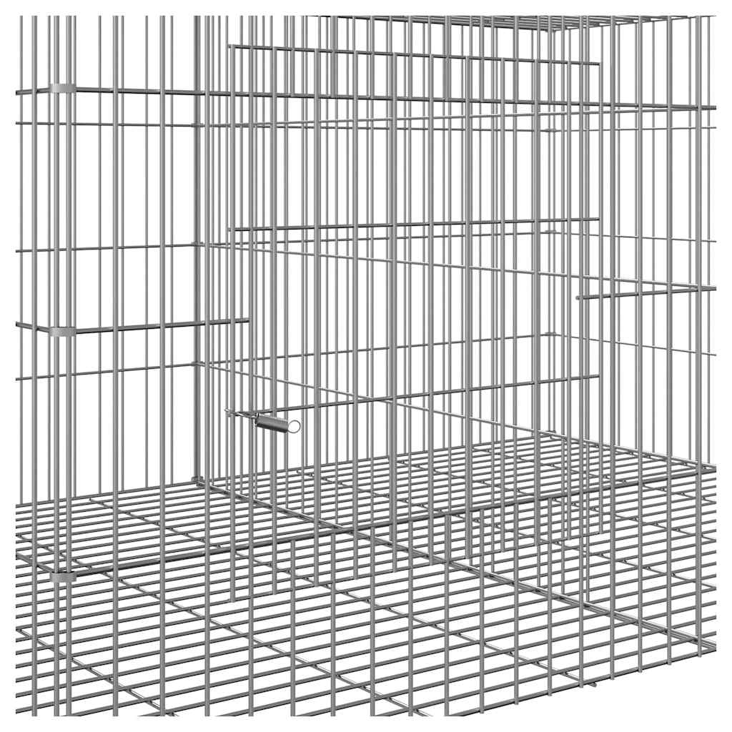 6-Panel Rabbit Cage 327x79x54 cm Galvanised Iron