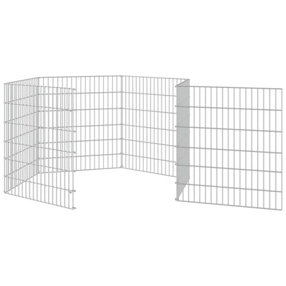Free Range Animal Enclosure 6-Panel 54x60 cm Galvanised Iron