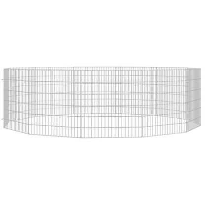 Free Range Animal Enclosure 12-Panel 54x60 cm Galvanised Iron