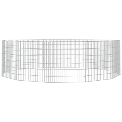 Free Range Animal Enclosure 12-Panel 54x60 cm Galvanised Iron