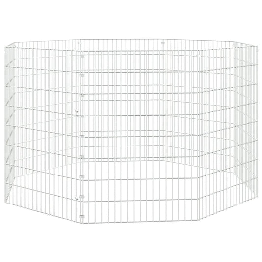 Free Range Animal Enclosure 8-Panel 54x80 cm Galvanised Iron