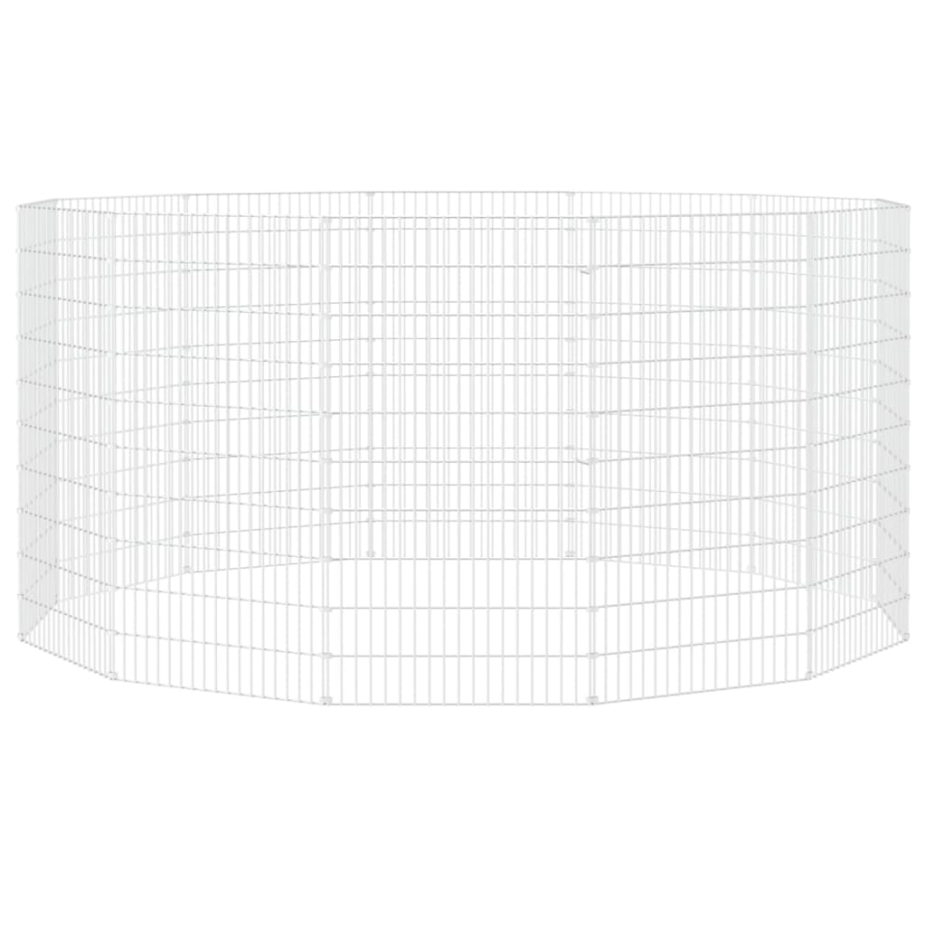 Free Range Animal Enclosure 12-Panel 54x100 cm Galvanised Iron