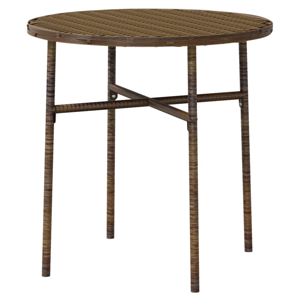 Garden Dining Set | Brown | PE Rattan, Powder-Coated Steel | Medium