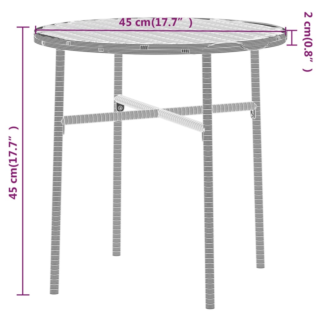 Garden Dining Set | Black | Poly Rattan, Powder-Coated Steel, PP board