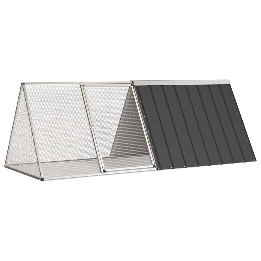 Rabbit Cage Anthracite 201,5x80,5x71 cm Galvanised Steel