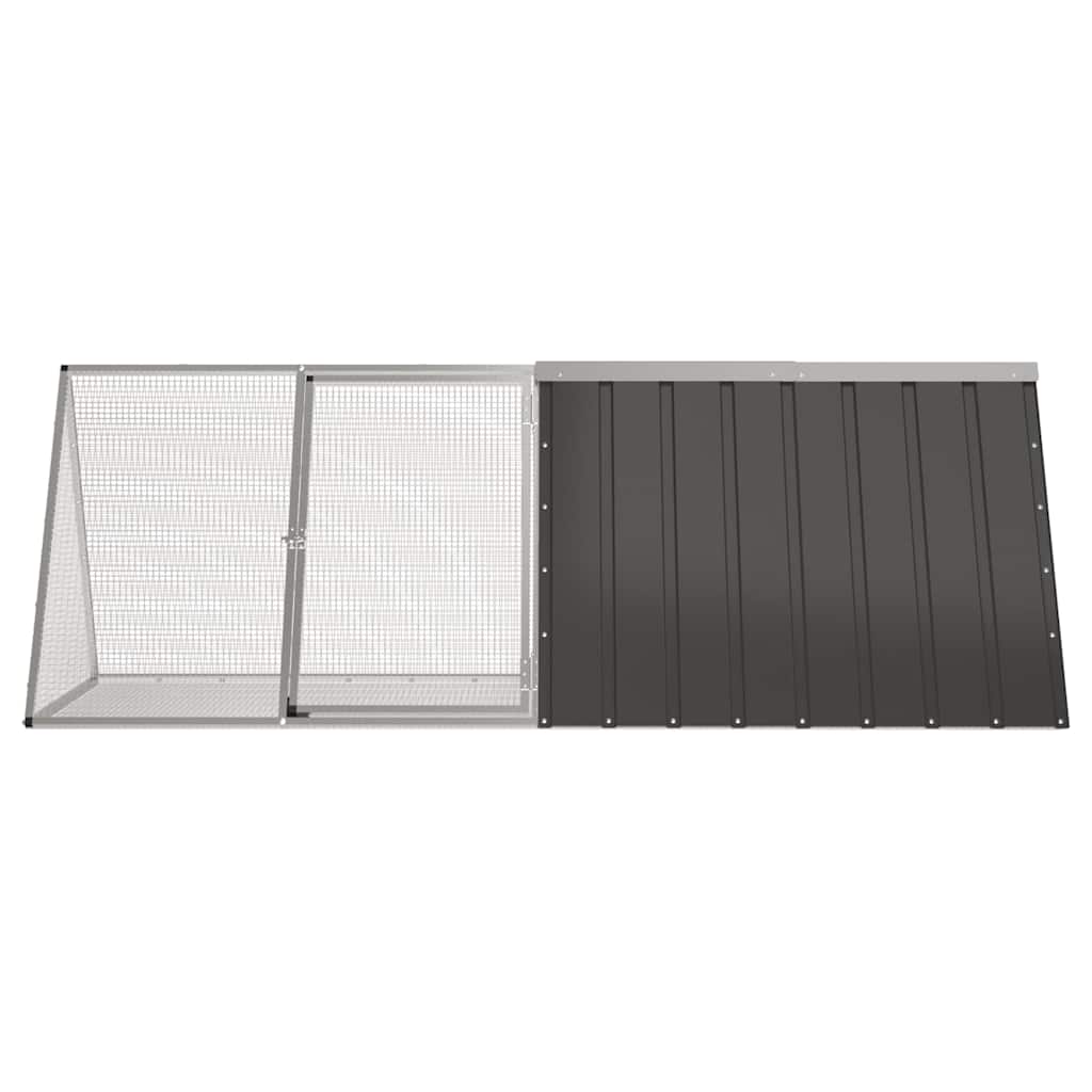 Rabbit Cage Anthracite 201,5x80,5x71 cm Galvanised Steel