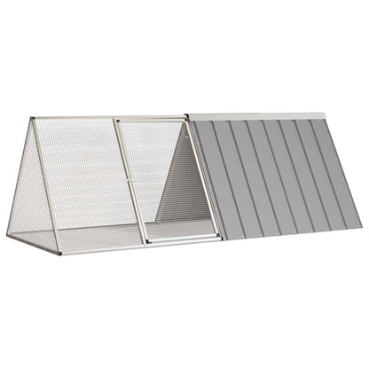 Rabbit Cage Grey 201,5x80,5x71 cm Galvanised Steel