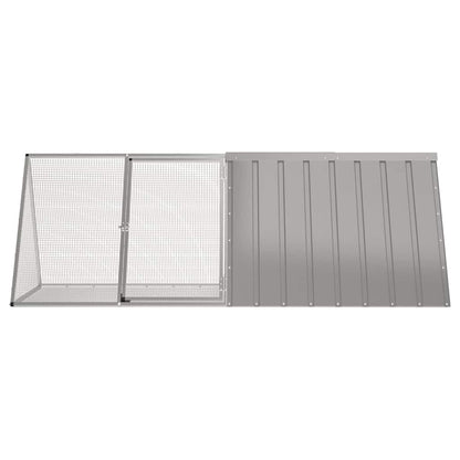 Rabbit Cage Grey 201,5x80,5x71 cm Galvanised Steel