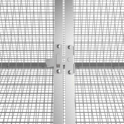 Rabbit Cage Grey 201,5x80,5x71 cm Galvanised Steel