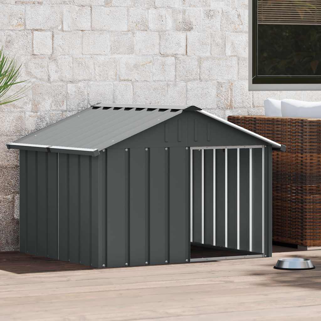 Dog House Anthracite 116.5x103x81.5 cm Galvanised Steel