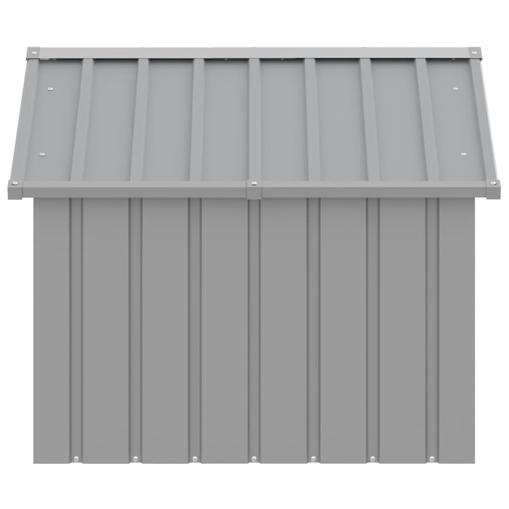 Dog House Grey 116.5x103x81.5 cm Galvanised Steel