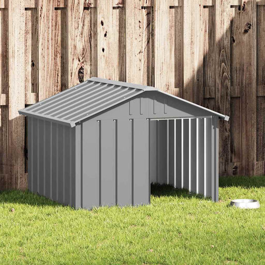Dog House Grey 116,5x103x81,5 cm Galvanised Steel