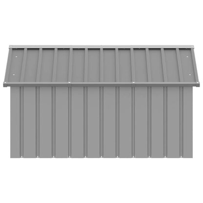 Dog House Grey 116.5x153x81.5 cm Galvanised Steel