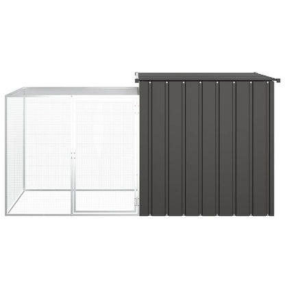 Chicken Cage Anthracite 200x91x100 cm Galvanised Steel