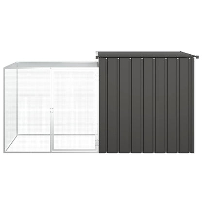 Chicken Cage Anthracite 200x91x100 cm Galvanised Steel