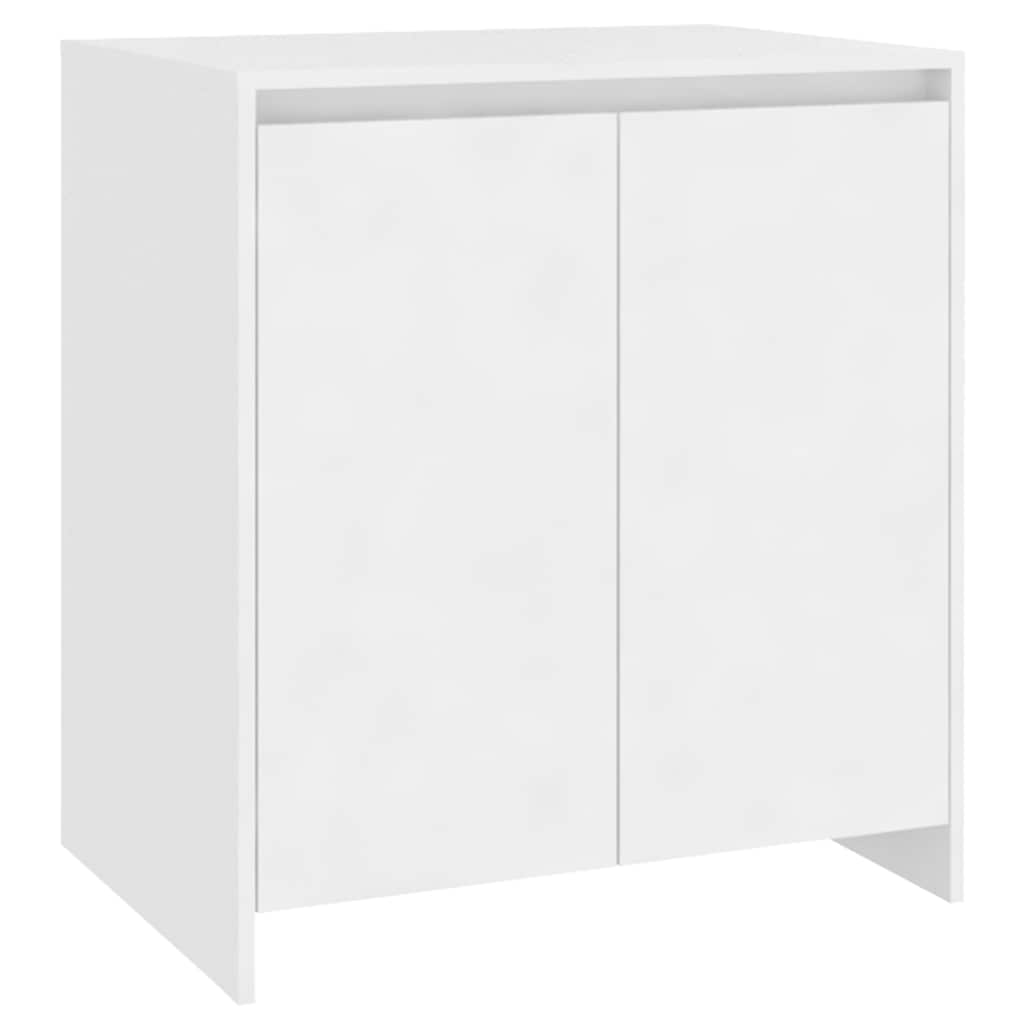 3 Piece Sideboard White Engineered Wood