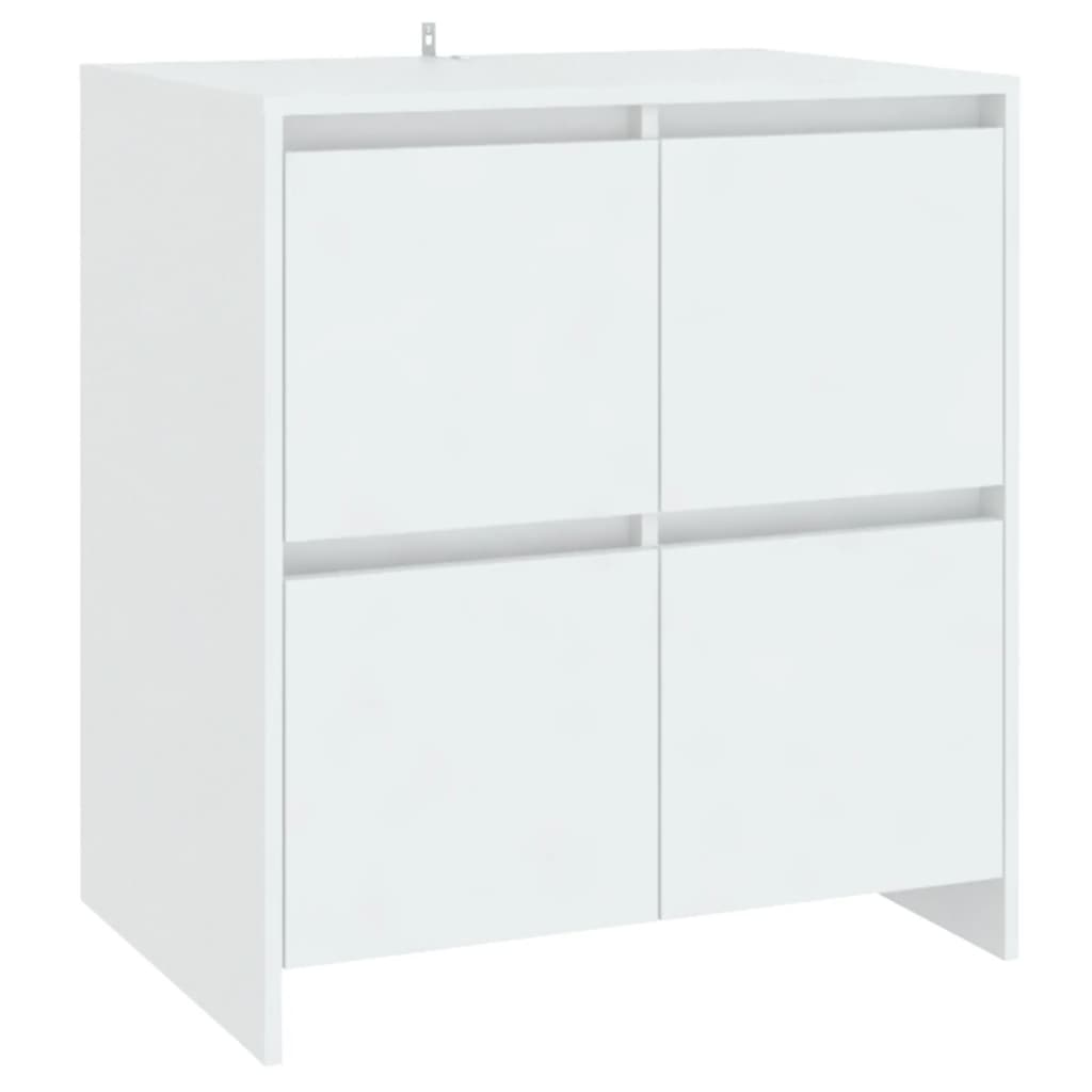3 Piece Sideboard White Engineered Wood