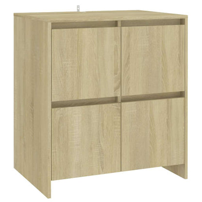3 Piece Sideboard Sonoma Oak Engineered Wood