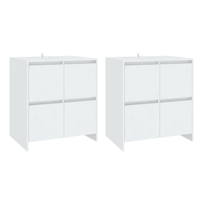 Sideboards 2 pcs White 70x41x75 cm Engineered Wood