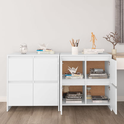 Sideboards 2 pcs White 70x41x75 cm Engineered Wood