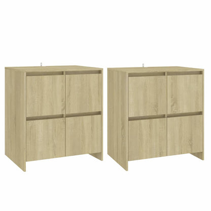 Sideboards 2 pcs Sonoma Oak 70x41x75 cm Engineered Wood