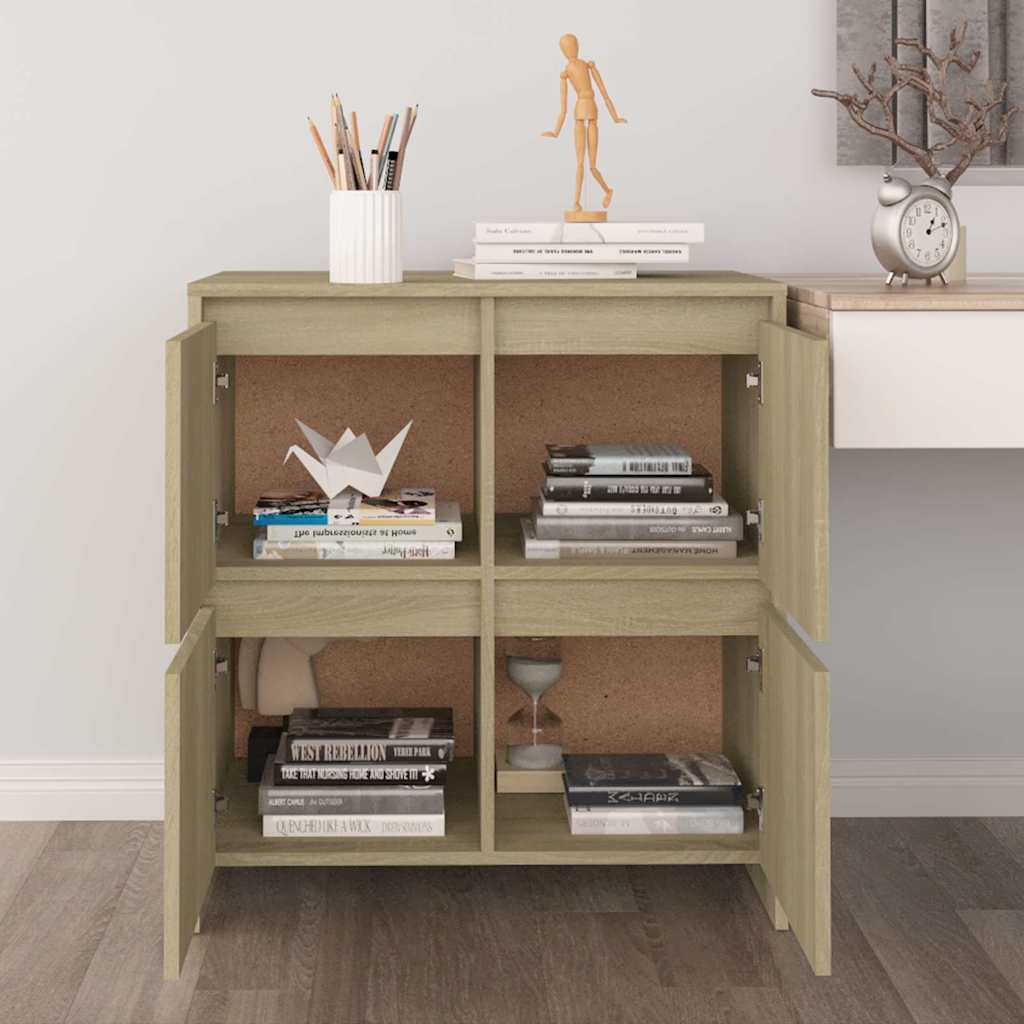 Sideboards 2 pcs Sonoma Oak 70x41x75 cm Engineered Wood