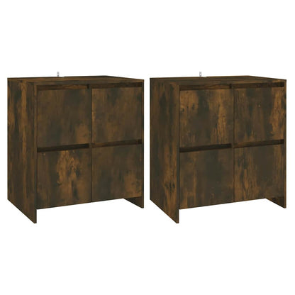 Sideboards 2 pcs Smoked Oak 70x41x75 cm Engineered Wood