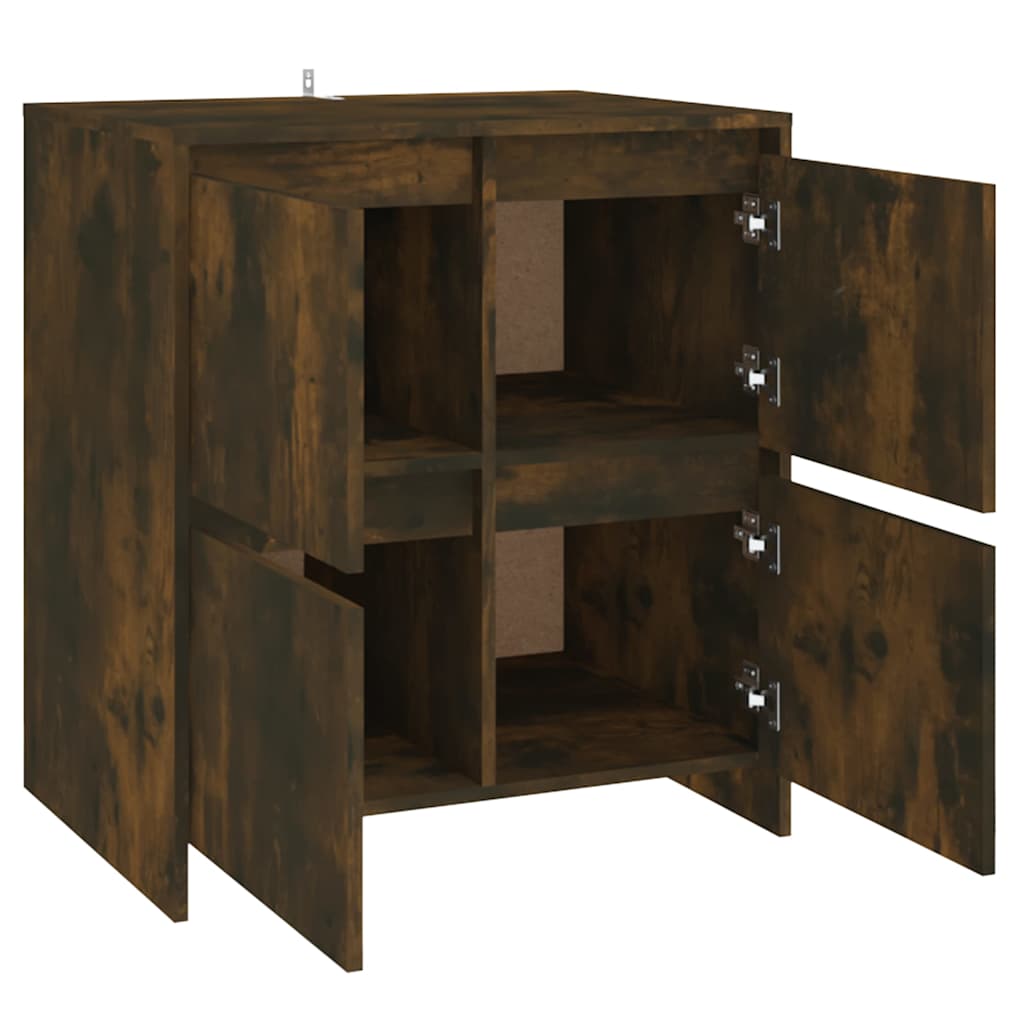 Sideboards 2 pcs Smoked Oak 70x41x75 cm Engineered Wood