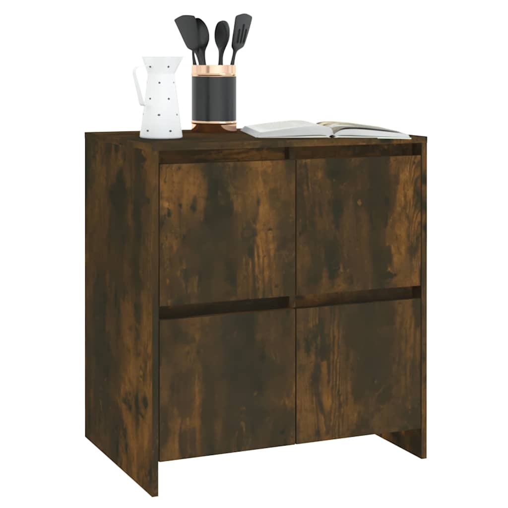 Sideboards 2 pcs Smoked Oak 70x41x75 cm Engineered Wood