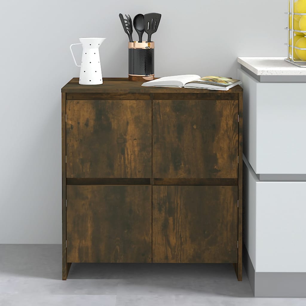 Sideboards 2 pcs Smoked Oak 70x41x75 cm Engineered Wood