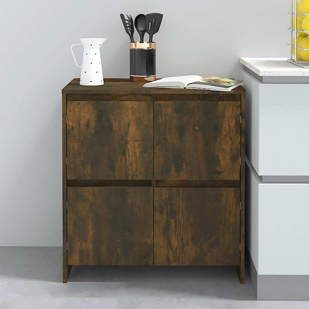 Sideboards 2 pcs Smoked Oak 70x41x75 cm Engineered Wood